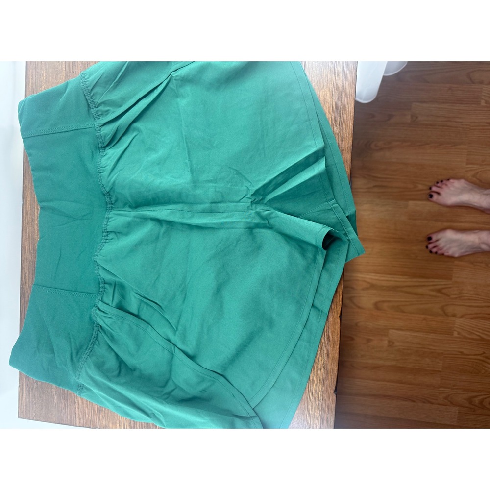 Zenana Womens Forest Green Athletic Running Shorts with Back Zipper Pocket XL